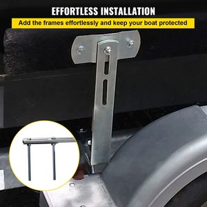 Guide per Rimorchio Barca in Acciaio Antiruggine da 48 Pollici, 2 Pezzi, con Tappetini Imbottiti e Parti di Montaggio - Ricambi e Accessori Premium - Product Image 4