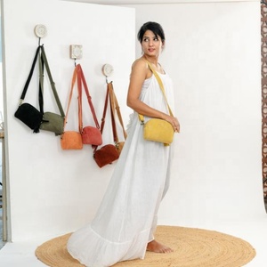 Haute qualité en cuir véritable 100% cuir suédé naturel à la main dames filles sac à bandoulière sac à main femmes sac - Product Image 1