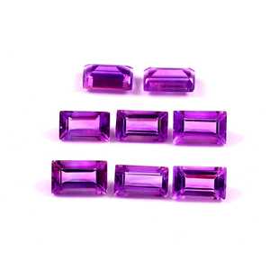 Ametyste Africaine Naturelle 4.5x9mm Coupe Baguette Facettée Calibrée Pierre Précieuse Certifiée pour Fabrication de Bijoux Fournisseur en Gros - Product Image 1