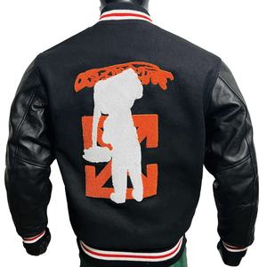 Custom design chenille embroidery patches wool leather varsity <b>baseball</b> <b>jacket</b> <b>for</b> <b>men</b> customised letterman <b>jacket</b> <b>for</b> <b>men</b> - Product Image 2