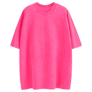 T-shirt décontracté vintage uni délavé à l'acide pour femme, 100 % coton, coupe classique, manches courtes, haute qualité, séchage rapide, respirant - Product Image 5