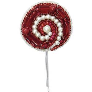 Broche oiseau brodée de perles personnalisée, accessoires faits main, broche fleurie en perles de rocaille colorées, épingle brodée élégante - Product Image 3
