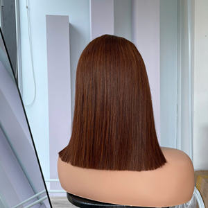Couleur brune Os Texture Droite Prix de gros Perruque de Cheveux Humains Bruts Qualité de Luxe Super Double Tirage - Product Image 6