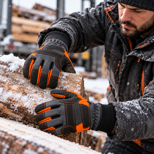 Gants de travail en cuir résistants pour la soudure, protection thermique, gants de sécurité renforcés, OEM - Product Image 6