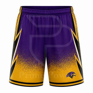 <b>Prime</b> Power Printed Sublimated Basketball Jersey Shorts Set 100% Polyester Eco-Friendly Breathable Lightweight for Team Training - Product Image 4
