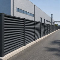 Clôture à lames en aluminium certifiée CE ISO, panneau de clôture à lames en aluminium thermolaqué pour projets résidentiels modernes