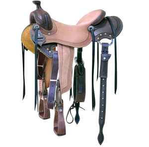 Bords en cuir renforcés empêchent l'usure et la déchirure lors de la pratique extrême de l'équitation en extérieur. Selle d'équitation en cuir. - Product Image 6