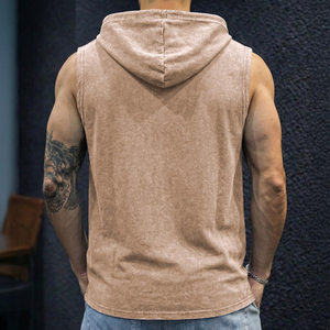 Breathable Fleece Unisex <b>Workout</b> Men's Bodybuilding Gym <b>Hoodie</b> Wholesale Custom Logo Winter Hooded Gym <b>Hoodie</b> Sleeveless - Product Image 2