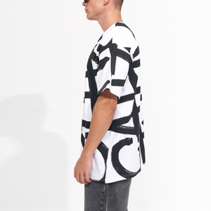 Camisetas Blancas Lisas de Algodón de Alta Calidad al por Mayor, Camisetas Personalizadas para Hombre, Camisetas Blancas Extra Grandes para Hombre - Product Image 3