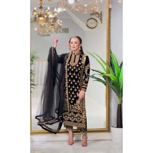 Conjunto Dupatta inferior superior de ropa de fiesta para mujer de diseñador para un aspecto elegante - Product Image 6