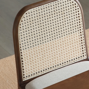 Chaise de salle à manger en rotin fabriquée au Vietnam, en bois de frêne - Product Image 2