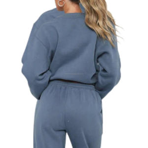 Conjunto Deportivo de Invierno para Mujer, 100% Algodón, Sudadera de Felpa Regular, Pantalones Deportivos Tie Dye, Ropa Deportiva para Gimnasio, Temporada de Otoño, Personalizado OEM - Product Image 4