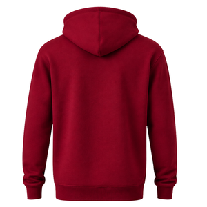 <b>Men</b>’s Custom <b>Burgundy</b> Pullover <b>Hoodie</b> Long Sleeve Regular Fit Fleece Sweatshirt with Drawstring Hood Kangaroo Pocket Streetwear - Product Image 2