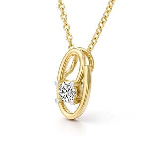 Delicado colgante de diamante solitario con letra del alfabeto, elaborado en oro de 10k, letra O minimalista, joyería de diamante cultivado en laboratorio a un precio razonable. - Product Image 2