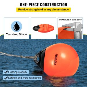 Orange 15 \ "di diametro boe gonfiabili palle pesanti marker in PVC di qualità marina per ormeggiare il Rafting e la pesca - Product Image 4