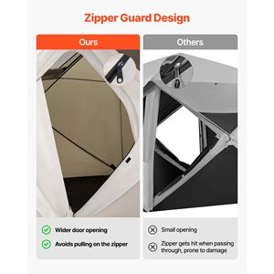 4 Person Portable Cabin Hub Tent Automatic Pop-up Instant Cabin Tent with Large Mesh Windows Easy 60 Second Setup for <b>Camping</b> - Product Image 5