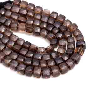 Perles de quartz fumé naturel en forme de boîte, 6-9 mm, perles de quartz fumé en vrac pour la fabrication de bijoux, vente en gros, approvisionnement en vrac - Product Image 6