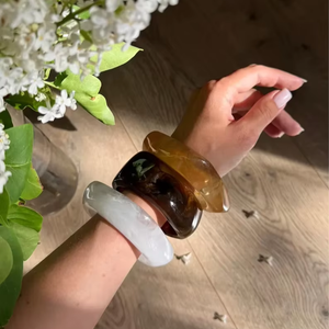 Vintage Thick Chunky Carved Resin <b>Bangle</b> <b>Bracelet</b> Trendy Multi-colors Customized Size Unisex Christian BY AFZA ENTERPRISES - Product Image 1