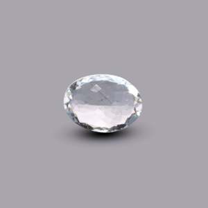 Sky Blue Aquamarine 4.25 Carat Faceted Oval Cabochon Loose Gemstone for Fine Jewelry - Product Image 2