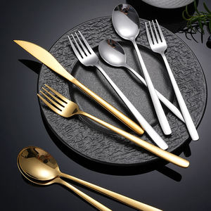 Juego de Cucharas para Postre de Acero Inoxidable 304 Color Dorado, Vajilla Metálica de Lujo, Venta al Por Mayor de Fábrica - Product Image 2