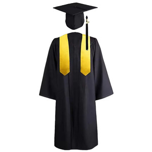 Túnica de Graduación con Impresión de Logotipo Personalizado, Túnicas Académicas para Pedidos al por Mayor, Fabricante OEM, Túnica Universitaria - Product Image 4