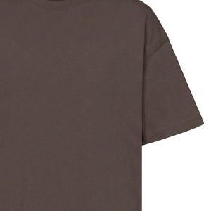 T-shirt décontracté pour homme, coupe classique, marron uni, 100 % coton, col rond, manches courtes, tricot jersey, anti-boulochage, séchage rapide - Product Image 3