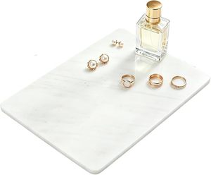 Trusted Manufacturer Natural Marble Kitchen Serving Tray With Anti Slip Feet For Breakfast Tea Coffee And Dining <b>Table</b> - Product Image 6