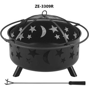 Moderna Brasera de Acero Inoxidable para Exteriores, Diseño Decorativo con Corte, para Mesa, 50000-74999 BTU, Calentador de Leña ZAHID - Product Image 1