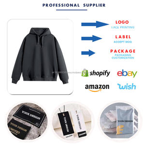 High Quality 500gsm Heavy <b>Fleece</b> <b>Hoodie</b> Custom logo Heavyweight Pullover Blank Oversized Men's <b>Hoodies</b> & Sweatshirts - Product Image 4