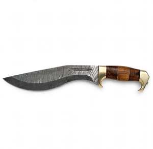 Handcrafted Patterned Steel Ornate Utility <b>Craft</b> <b>Tool</b> Segmented Wood Handle Executive Display Piece - Product Image 4