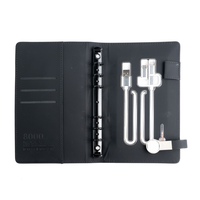 Carnet OEM CARDSILK avec batterie externe, couverture rigide en cuir PU, coffret cadeau, agenda multifonctionnel pour entreprise, logo personnalisé