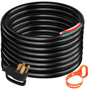 Cavo di prolunga per camper da 40FT 50A, per esterni, con cavo nudo NEMA 14-50P 6/3 + 8/1 AWG e terminale C19, livello IP44, per generatore 6/3 + 8/1 AWG - Product Image 1