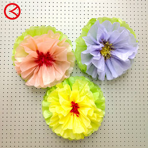 Wedding Tissue Paper Flowers Decorations 16" Diameter 3-Piece PE <b>Polybag</b> CE-1P013 - Product Image 1