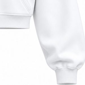 Sudadera con capucha corta de manga larga con cremallera completa para mujer, estilo casual, moda urbana, fabricante de ropa al por mayor - Product Image 6