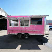 Camion de restauration mobile entièrement équipé en fibre de verre de 7 à 16 pieds à vendre – Remorque alimentaire pour glaces, bubble tea, matcha, café, gelato