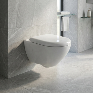 Square Elongated Wall Hung Toilet <b>Ceramic</b> WC <b>Pan</b> International Standard Design Porcelain Bathroom Sanitary Ware - Product Image 6