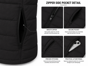 Chaleco de Invierno Premium para Hombre, Ligero, Acolchado, sin Mangas, con Aislamiento Térmico y Tejido Resistente al Agua para Senderismo - Product Image 3