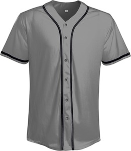 Camiseta de Béisbol Blanca para Hombre, Manga Corta, Cierre de Botones, Absorbe la Humedad, Poliéster, Uniforme de Equipo, Color Sólido, Corte Regular - Product Image 2