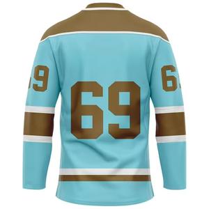 Venta al por Mayor de Camisetas de Hockey sobre Hielo Personalizables con Nombre de Equipo, Transpirables, 100% Poliéster, Equipo de Protección Deportiva para Hockey - Product Image 3