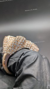 Anillo de Diamante Moissanite VVS Chapado en Rodio, Corte Baguette y Redondo, Estilo Hiphop, Joyería Unisex, Anillo para Uso Diario - Product Image 6