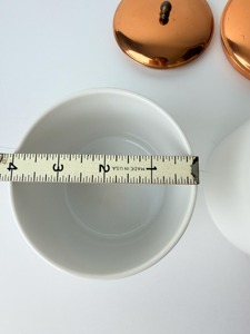 White Metal Container With Copper Lid For Cafes Modern Simple <b>Kitchen</b> Storage Jar For Sugar Tea Coffee <b>Pantry</b> Organizer - Product Image 4