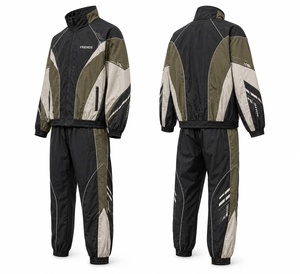 New Arrival Eco-Friendly Winter Windbreaker <b>Tracksuit</b> for Men Casual <b>Waterproof</b> Nylon Lightweight Windbreaker Suit Solid Color - Product Image 4