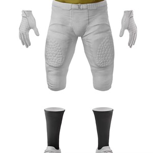 Ensemble de maillots de football américain respirants et personnalisés, uniforme de football sublimé, pantalon de sport anti-humidité, vêtements de sport robustes pour équipe - Product Image 6