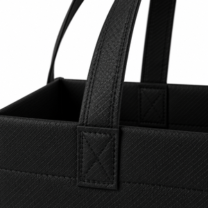 Sac de courses noir non tissé réutilisable pour l'emballage promotionnel de détail et la vente en gros - Product Image 2