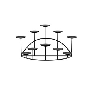 Candélabre moderne en fer noir 10,6 pouces, durable, fait main, écologique, portable, décoration intérieure, activités religieuses, Jaffsexports - Product Image 4