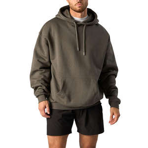 เสื้อฮู้ดแฟชั่นลำลองผู้ชายขายดีที่สุด ผ้าคอตตอนผสมเนื้อนุ่ม สไตล์ฮิปฮอป สำหรับฤดูหนาว ย้อมสีพื้น  รับสั่งทำได้ - Product Image 1