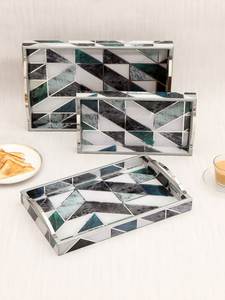 Luxury Wood Modern Eco-Friendly Dishwasher Safe Decorative Bread Fruit Serving Tray Coffee Table Display <b>Platter</b> Kitchen Dining - Product Image 1
