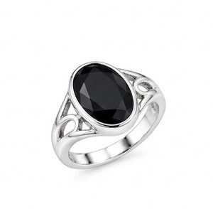 <b>Black</b> Onyx Silver <b>Ring</b>, Oval <b>Black</b> Onyx Gemstone <b>Ring</b>, Sterling Silver Statement <b>Ring</b>, Handmade Boho Jewelry, Gift for Her - Product Image 1
