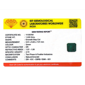 Natural Zambian Emerald 6.1 Carat Loose Faceted Gemstone for Fine Jewelry - Product Image 4