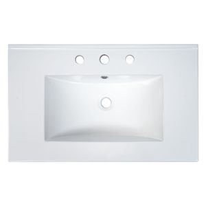 Lavabo da bagno da 30 pollici compatibile solo con rubinetto a distanza tra fori di 8 pollici - Product Image 1